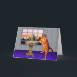 menorah-Katze Feiertagskarte<br><div class="desc">Eine besondere Zeit,  egal in welchem Alter.</div>