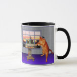 Menorah Katze Tasse<br><div class="desc">Er ist Ingwer, es ist Sonnenuntergang, er trägt seinen Yarmulke, Zeit, die Kerzen zu beleuchten!</div>