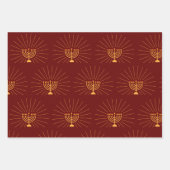 Menorah Lichter Hanukkah Celebration Geschenkpapier Set (Vorderseite 2)