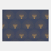 Menorah Lichter Hanukkah Celebration Geschenkpapier Set (Vorderseite)
