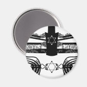 Menorah Magnet (Vorderseite/Rückseite)