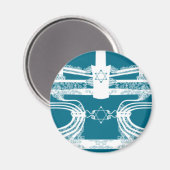 Menorah Magnet (Vorderseite/Rückseite)
