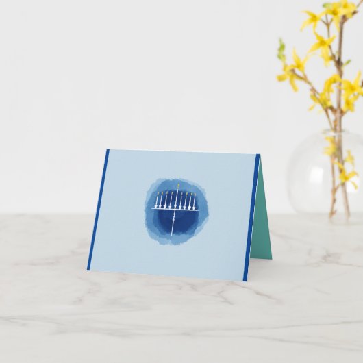 Menorah Medium Karte (Gelbe Blume)