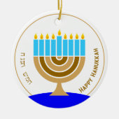 Menorah - Minimalistisch modern Keramik Ornament (Vorne)