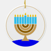 Menorah - Minimalistisch modern Keramik Ornament (Hinten)