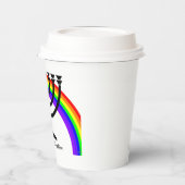 Menorah mit Rainbow und Text Paper Cups HAMbyWG Pappbecher (Links)