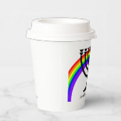 Menorah mit Rainbow und Text Paper Cups HAMbyWG Pappbecher (Rechts)