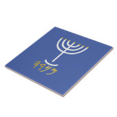 Menorah Paleo Hebrew Fliese (Seite)