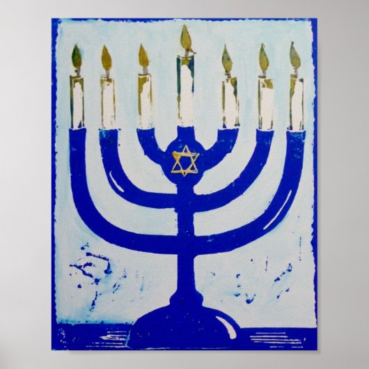 Menorah Poster, 8 x 10 Zoll Poster (Vorne)