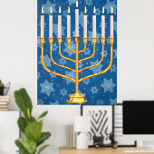 Menorah-Poster Poster (Heimbüro)
