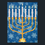 Menorah-Poster Poster<br><div class="desc">jüdisches Menorah-Poster</div>