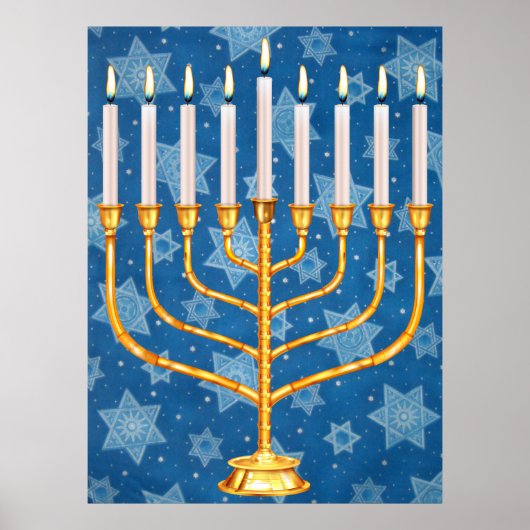 Menorah-Poster Poster (Vorne)
