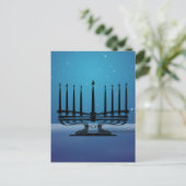 Menorah Postkarte (Stehend Vorderseite)