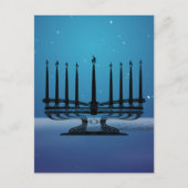 Menorah Postkarte (Vorderseite)