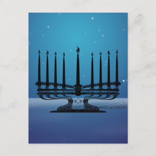 Menorah Postkarte (Vorderseite)