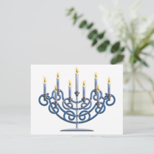 Menorah Postkarte (Stehend Vorderseite)