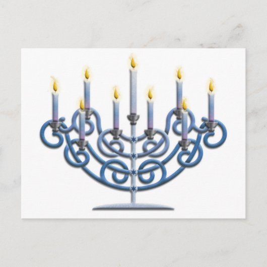 Menorah Postkarte (Vorderseite)