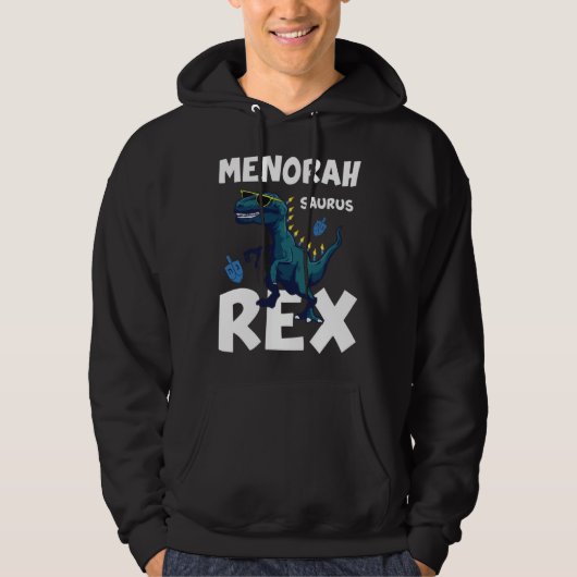Menorah Saurus Rex Hanukkah Dinosaur Costume Hoodie (Vorderseite)