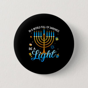 Menorah sei ein Licht Frohe Chanukka-Shirts für Mä Button