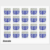 Menorah Square Stickers (Blatt)