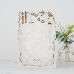 Menorah, Star von David Candles Briefpapier