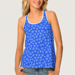 Menorah Star von David Hanukkah Pattern Blue White Tanktop<br><div class="desc">Hoffe, dass Ihnen dieses lustige Design gefällt. Passen Sie es auch mit Ihrem eigenen Text an. Und Karo in meinem Shop für passende Artikel wie Shirts, Handtücher, Packpapier, Karten und vieles mehr! Wenn Sie etwas Gewohntes möchten, schreiben Sie mir bitte eine Nachricht. Danke, dass du mir die Designs ausgecheckt hast!...</div>