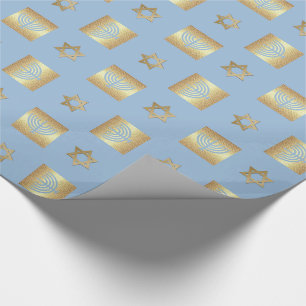 Menorah & Star von David Hanukkah Wrapping Paper Geschenkpapier