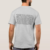 Menorah T-Shirt (kleinerer hebräischer Text) (Rückseite)