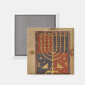 Menorah und andere Gefäße des Tempels Magnet (Vorderseite/Rückseite)