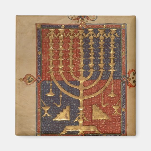 Menorah und andere Gefäße des Tempels Magnet (Vorne)
