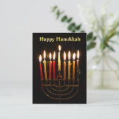 Menorah und Candles Hanukkah Lights Postkarte (Stehend Vorderseite)