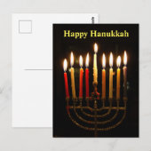 Menorah und Candles Hanukkah Lights Postkarte (Vorne/Hinten)