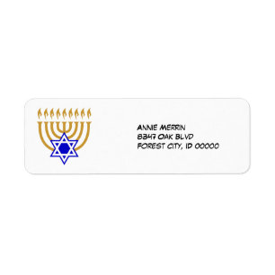 Menorah und der Davidsstern Aufkleber