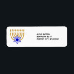 Menorah und der Star des David Label<br><div class="desc">Menorah und der Star des David Label</div>
