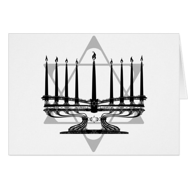 Menorah und Stern (Vorderseite (Horizontal))
