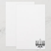 Menorah und Stern Briefpapier (Vorne/Hinten)