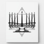 Menorah und Stern Fotoplatte (Vorderseite)