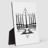 Menorah und Stern Fotoplatte (Seite)