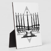 Menorah und Stern Fotoplatte (Seite)