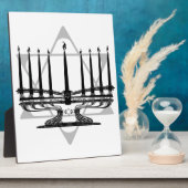 Menorah und Stern Fotoplatte (Seite)