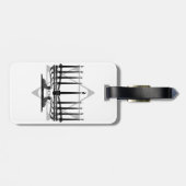 Menorah und Stern Gepäckanhänger (Rückseite horizontal)