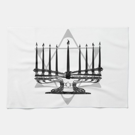 Menorah und Stern Handtuch (Horizontal)