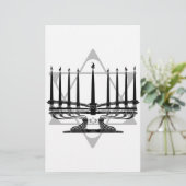 Menorah und Stern I Briefpapier (Stehend Vorderseite)