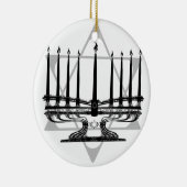 Menorah und Stern I Keramik Ornament (Rechts)