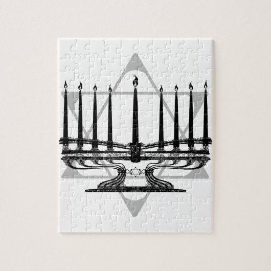 Menorah und Stern I Puzzle (Vertikal)