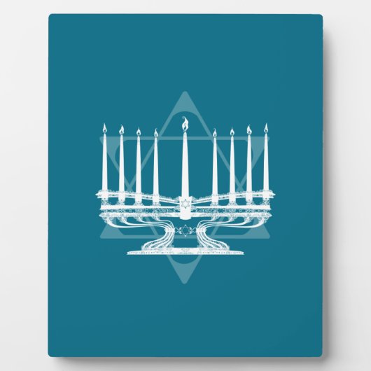 Menorah und Stern IV Fotoplatte (Vorderseite)