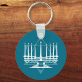 Menorah und Stern IV Schlüsselanhänger (Vorderseite)