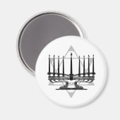 Menorah und Stern Magnet (Vorderseite/Rückseite)