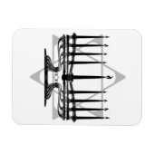 Menorah und Stern Magnet (Horizontal)