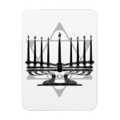 Menorah und Stern Magnet (Vertikal)